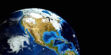 Bir Hurricane son derece ayrıntılı ve gerçekçi yüksek çözünürlüklü 3D Illustration. Uzay 'dan vuruldu. Bu görüntünün elemanları NASA tarafından döşenmiştir.