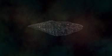 Bir yıldızlararası asteroid son derece detaylı ve gerçekçi yüksek çözünürlüklü 3D Illustration