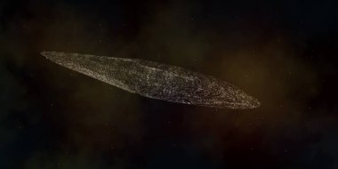 Bir yıldızlararası asteroid son derece detaylı ve gerçekçi yüksek çözünürlüklü 3D Illustration