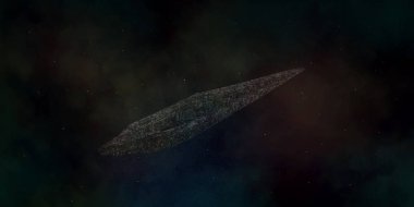 Bir yıldızlararası asteroid son derece detaylı ve gerçekçi yüksek çözünürlüklü 3D Illustration