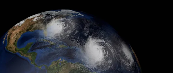 Τυφώνας Φαίνεται Από Διάστημα Στοιχεία Αυτής Της Εικόνας Είναι Επιπλωμένα — Φωτογραφία Αρχείου