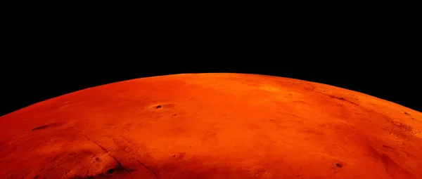 행성 화성의 매우 상세하고 현실적인 고해상도 3D 그림. — 스톡 사진