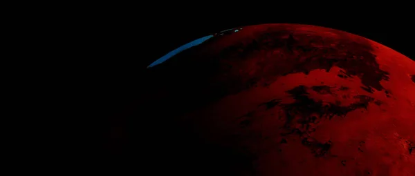 Ilustração 3D de alta resolução extremamente detalhada e realista do planeta Marte . — Fotografia de Stock
