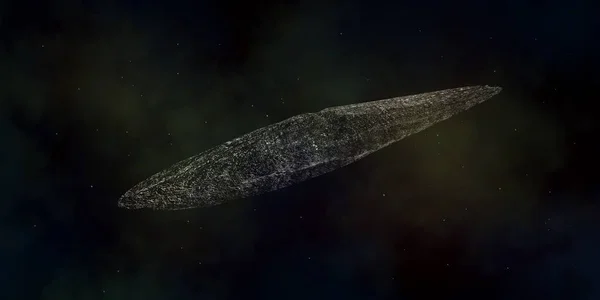 Bir yıldızlararası asteroid son derece detaylı ve gerçekçi yüksek çözünürlüklü 3D Illustration