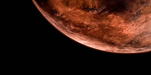 Ilustración Alta Resolución Extremadamente Detallada Realista Planeta Parecido Marte Disparo — Foto de Stock