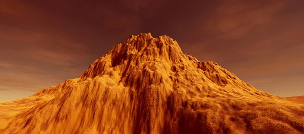 Mars Bir Alien Landscape Son Derece Detaylı Gerçekçi Yüksek Çözünürlüklü — Stok fotoğraf