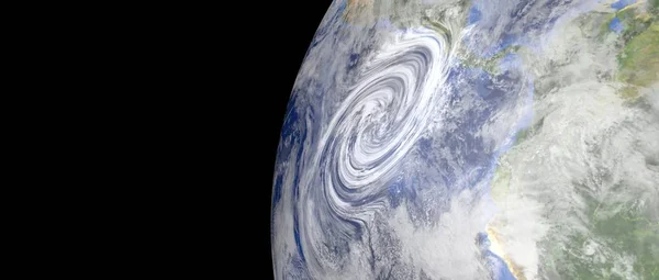 Чрезвычайно подробная и реалистичная 3D-иллюстрация урагана, приближающегося к центральной Америке. Выстрел из космоса. Элементы этого изображения предоставлены НАСА . — стоковое фото