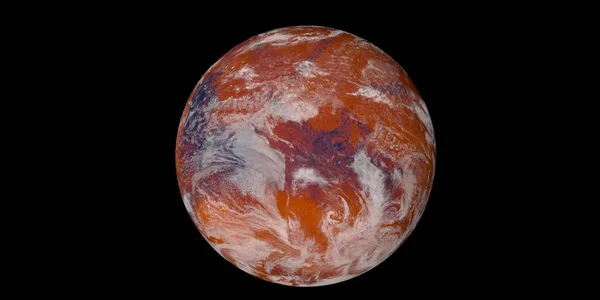 Kızıl Gezegen gibi bir terraformed Mars son derece ayrıntılı ve gerçekçi yüksek çözünürlüklü 3d illüstrasyon. Uzaydan vurulmuş. Bu görüntünün unsurları Nasa tarafından döşenmiştir.