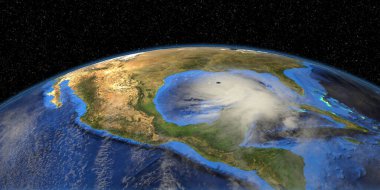 Hurricane Laura from Space. Extremely detailed and realistich high resolution 3d illustration. Elements of this image are furnished by NASA. clipart