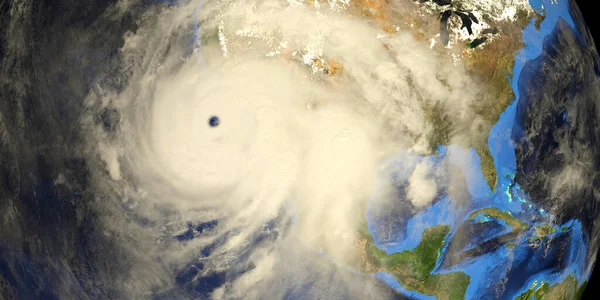 Μεγάλος Τυφώνας Από Διάστημα Εικόνα Στοιχεία Αυτής Της Εικόνας Είναι — Φωτογραφία Αρχείου