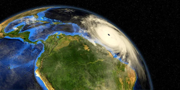 Major Hurricane Earth Space Image Elements Image Furnished Nasa — Stock Photo, Image