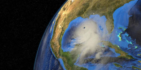 Hurricane Laura from Space. Extremely detailed and realistich high resolution 3d illustration. Elements of this image are furnished by NASA.
