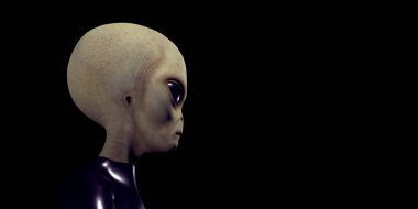 Gri Uzaylı İnsansı Ufo Karakteri 3D