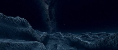 Uzaylı manzarası son derece detaylı 3D bir yeryüzü görüntüsü, dış gezegen enivorasyonu gibi.