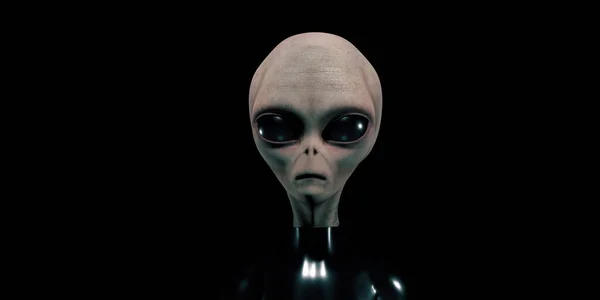 Gris Alienígena Humanoide Beeing Ufo Carácter Render — Foto de Stock