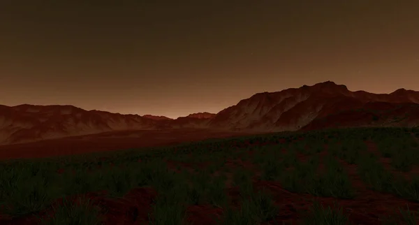 Terraforming Mars Planet Extrem Detaillierte Und Realistische Bild — Stockfoto