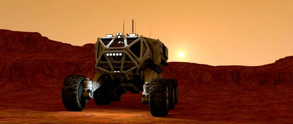 Mars Rover Auf Dem Mars — Stockfoto