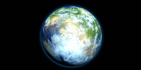 外行星非常详细和现实的高分辨率3D图像 从太空拍的这张照片的内容是由Nasa提供的 — 图库照片