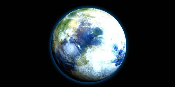 Exoplaneta Imagem Alta Resolução Extremamente Detalhada Realista Tiro Espaço Elementos — Fotografia de Stock