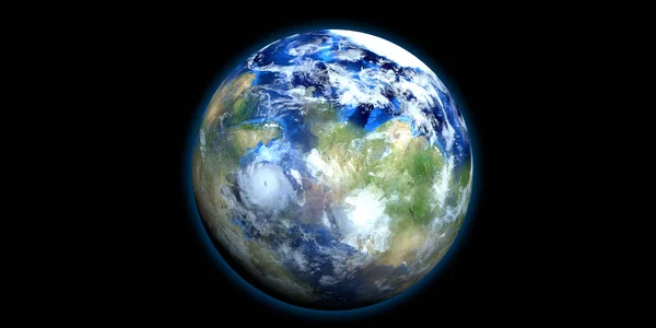 Exoplanet Extreem Gedetailleerd Realistisch Beeld Met Hoge Resolutie Uit Ruimte — Stockfoto