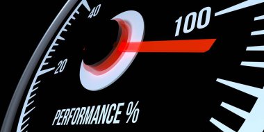 Bir göstergenin% 100 aşırı detaylı ve gerçekçi büyük çözünürlüklü 3D görüntüsü üzerine Yüksek Performans Seviye Ölçer