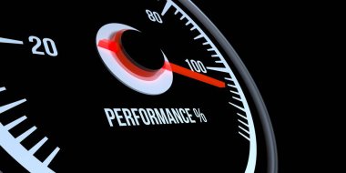 Bir göstergenin% 100 aşırı detaylı ve gerçekçi büyük çözünürlüklü 3D görüntüsü üzerine Yüksek Performans Seviye Ölçer