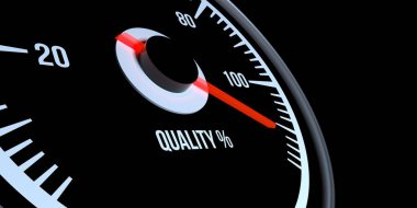 Bir Seviye Ölçer 'in% 100 son derece detaylı ve gerçekçi yüksek çözünürlüklü görüntüsünde kalite göstergesi