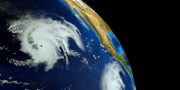 Εξαιρετικά Λεπτομερής Και Ρεαλιστική Τρισδιάστατη Εικόνα Υψηλής Ανάλυσης Του Τυφώνα — Φωτογραφία Αρχείου