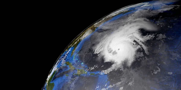 Τυφώνας Εξαιρετικά Λεπτομερής Και Ρεαλιστική Εικόνα Υψηλής Ανάλυσης Από Διάστημα — Φωτογραφία Αρχείου