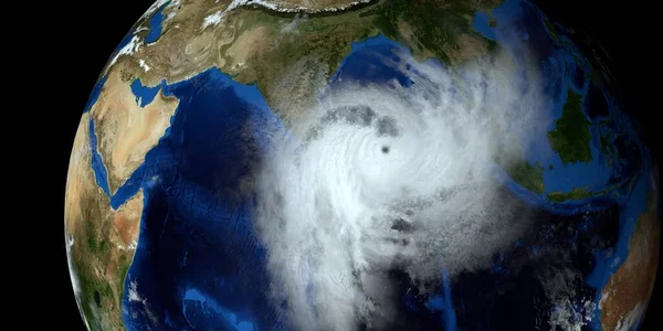 Süper Kasırga Amphan 3 boyutlu görüntü. Bu görüntünün elementleri NASA tarafından döşenmiştir..