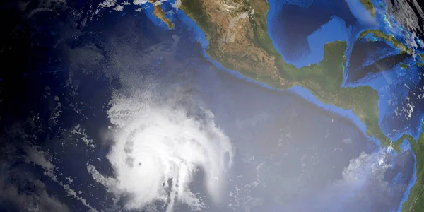 Hurricane Kiko Extremely Detailed Realistic High Resolution Image Shot Space — Stock Photo, Image