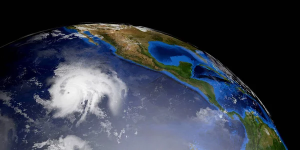 Uragano Kiko Estremamente Dettagliata Realistica Immagine Alta Risoluzione Colpito Dallo — Foto Stock