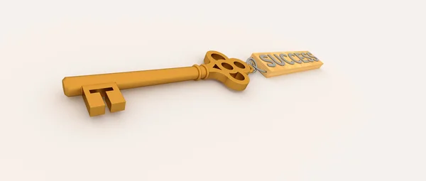 Golden Key Success Extremely Detailed Realistic Image — Stock Photo, Image