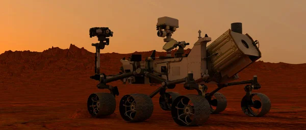 Mars Rover Curiosity Extrem Detaillierte Und Realistische Illustration Elemente Dieser — Stockfoto