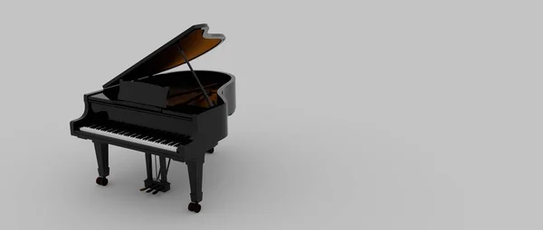 Extremely Detailed Realistic Image Piano — Stock Photo, Image