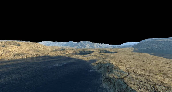 Niezwykle Szczegółowy Realistyczny Obraz Wysokiej Rozdzielczości Wody Ziemi Podobnej Planety — Zdjęcie stockowe