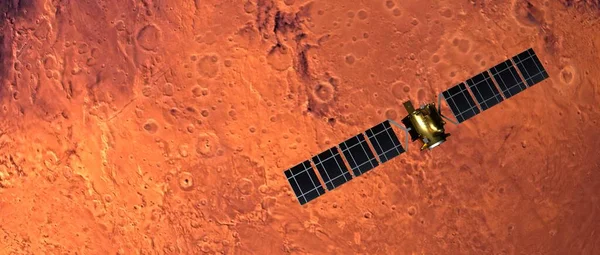 화성에 우주에서 날아온 총알이야 극도로 세밀하고 현실적 고해상도 삽화입니다 의요인들은 — 스톡 사진