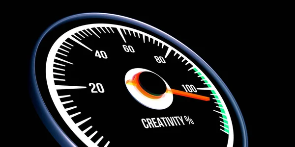 Creativity Level Meter 100 Extremely Detailed Realistic High Resolution Image — Stock Photo, Image