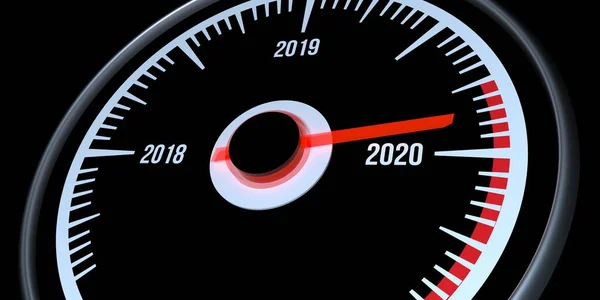 2020 Nieuwe Jaar Seizoensgebonden Niveaumeter Beeld — Stockfoto