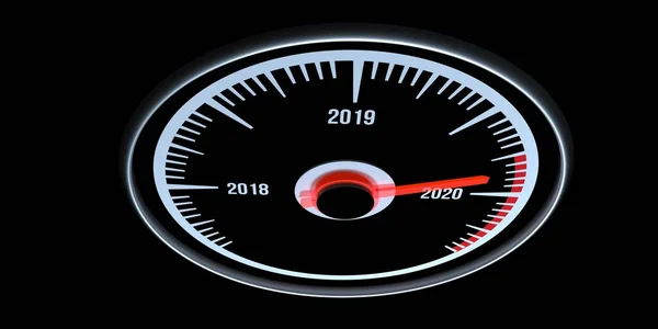2020 New Year Seasonal Level Meter Image — Stock Photo, Image