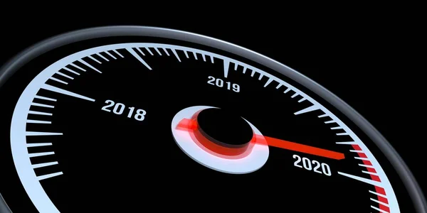 2020 Nieuwe Jaar Seizoensgebonden Niveaumeter Beeld — Stockfoto