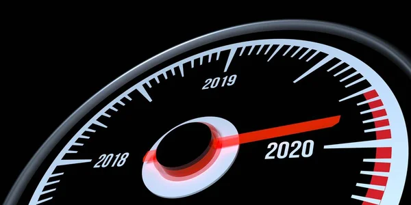 2020 Ano Novo Sazonal Medidor Nível Imagem — Fotografia de Stock