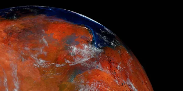 Terraforming Mars Image Haute Résolution Extrêmement Détaillée Réaliste Tiré Espace — Photo