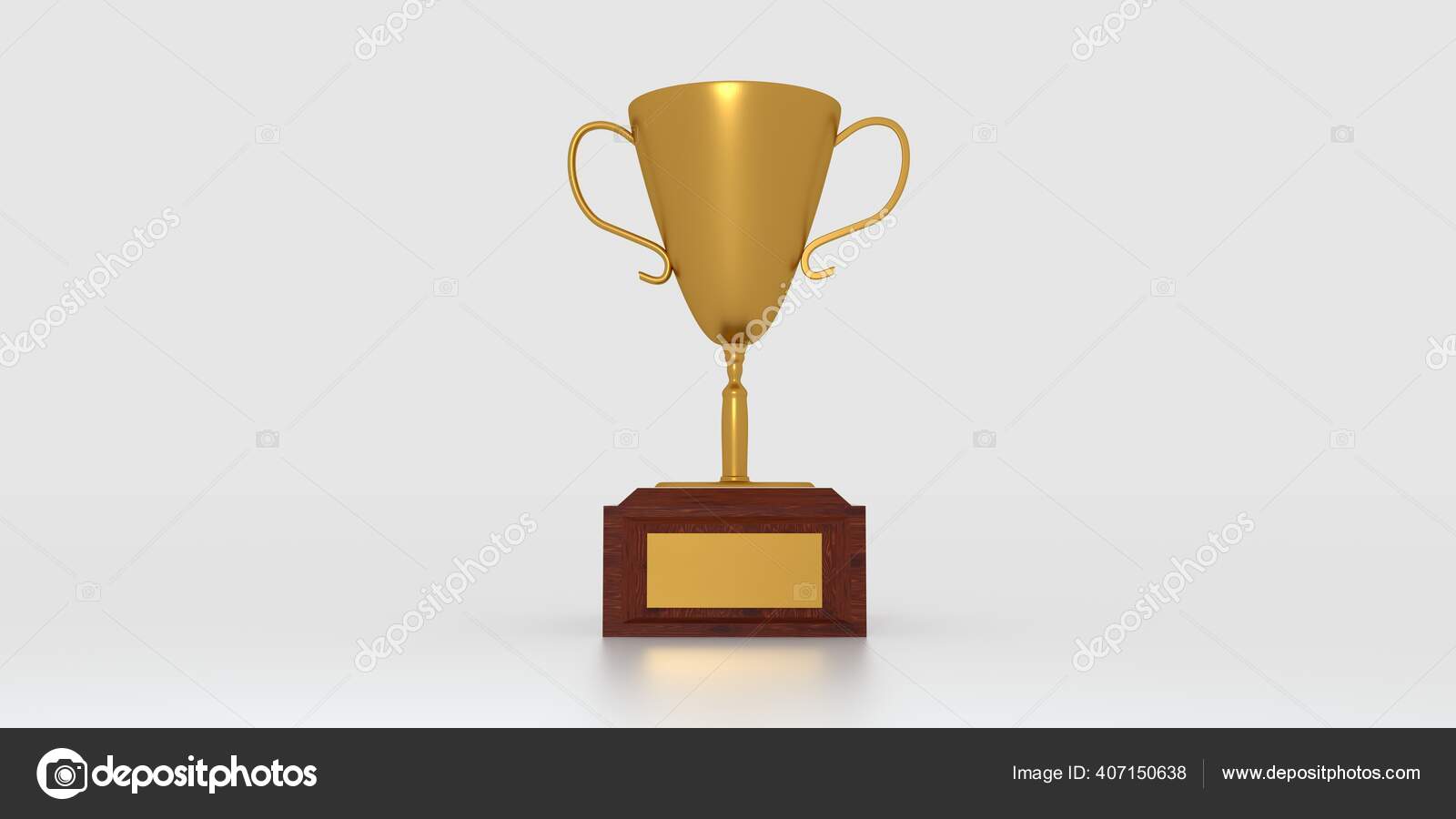 Gold Trophy Cup Isolated Image White Background Stock Photo by