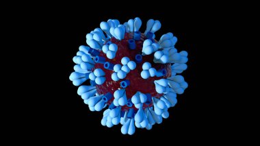 Coronavirus Covid-19 Covid19 Korona virüsü Koronavirüs 3 boyutlu görüntü