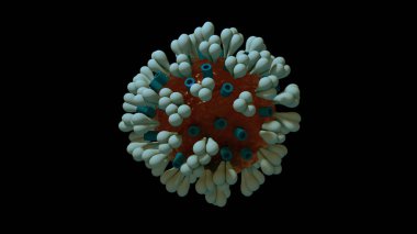 Coronavirus Covid-19 Covid19 Korona virüsü Koronavirüs 3 boyutlu görüntü