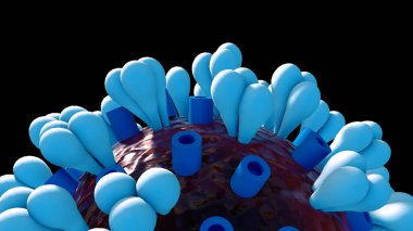 Coronavirus Covid-19 Covid19 Korona virüsü Koronavirüs 3 boyutlu görüntü