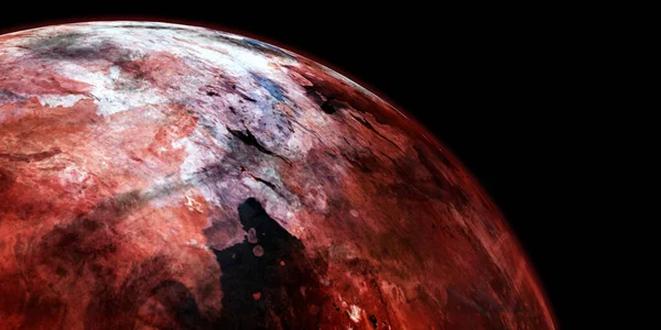 像行星一样在火星形成 非常详细和现实的高分辨率3D图像 从太空拍的这张照片的内容是由Nasa提供的 — 图库照片