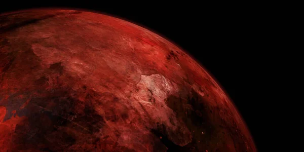 Terraformação Marte Como Planeta Imagem Alta Resolução Extremamente Detalhada Realista — Fotografia de Stock