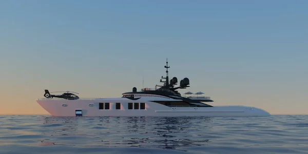 Extrêmement Détaillée Réaliste Image Photoréaliste Haute Résolution Super Yacht Luxe — Photo